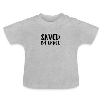 Sauvé par Grace - T-shirt bio col rond Bébé - gris chiné - Devant