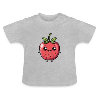 Strawberry - Baby Bio-T-Shirt mit Rundhals - Grau meliert - Vorne