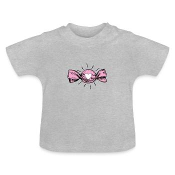 Bonbon - Baby Bio-T-Shirt mit Rundhals - Grau meliert - Vorne