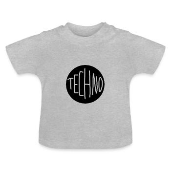 Techno Techno - Baby Bio-T-Shirt mit Rundhals - Grau meliert - Vorne