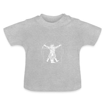 Homme de Vitruve inversé - T-shirt bio col rond Bébé - gris chiné - Devant