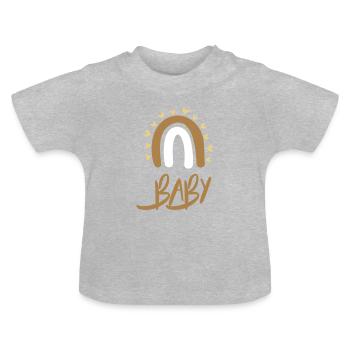 Bébé arc en ciel - T-shirt bio col rond Bébé - gris chiné - Devant