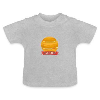 Planète Jupiter Space gift - T-shirt bio col rond Bébé - gris chiné - Devant