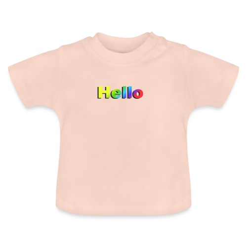 Hello - Ekologiczna koszulka niemowlęca z okrągłym dekoltem