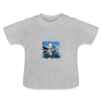 Cervin à Zermatt, Suisse - T-shirt bio col rond Bébé - gris chiné - Devant