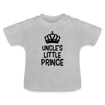 Baby Uncle Uncle Nephew Nephew Gift - Baby Organic T-Shirt with Round Neck - heather grey - Front