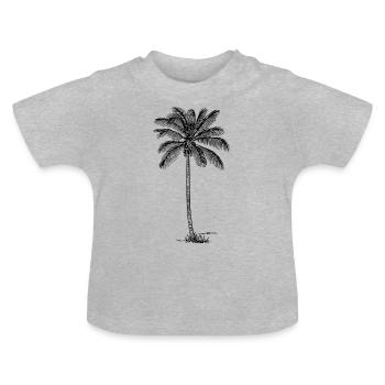 Palme - Baby Bio-T-Shirt mit Rundhals - Grau meliert - Vorne