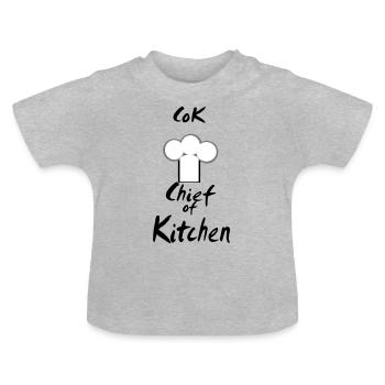 Chefkoch - Baby Bio-T-Shirt mit Rundhals - Grau meliert - Vorne