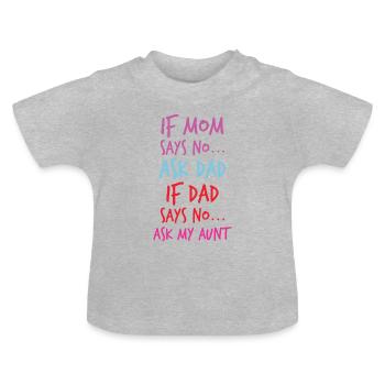 Baby Baby Faster Moster Birth Birthday Gift - Baby Organic T-Shirt with Round Neck - heather grey - Front