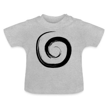 Spirale - Baby Bio-T-Shirt mit Rundhals - Grau meliert - Vorne