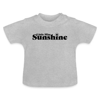 Little Miss Sunshine - Baby Bio-T-Shirt mit Rundhals - Grau meliert - Vorne