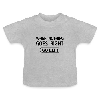 Sprüche - Baby Bio-T-Shirt mit Rundhals - Grau meliert - Vorne