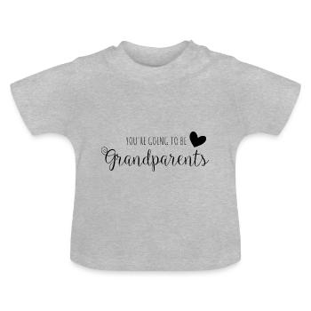 Tu vas être grands-parents - T-shirt bio col rond Bébé - gris chiné - Devant