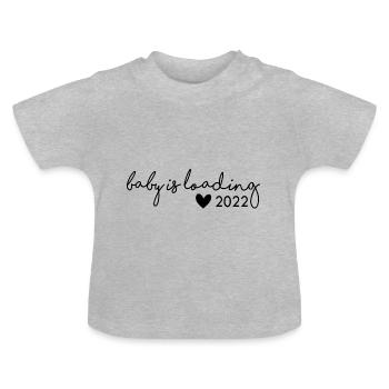 baby is loading 2022 - Baby Organic T-Shirt with Round Neck - heather grey - Front