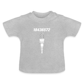 completing candles2 - Baby Organic T-Shirt with Round Neck - heather grey - Front