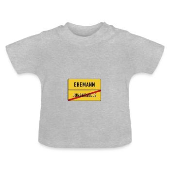 Junggeselle Ehemann - Baby Bio-T-Shirt mit Rundhals - Grau meliert - Vorne