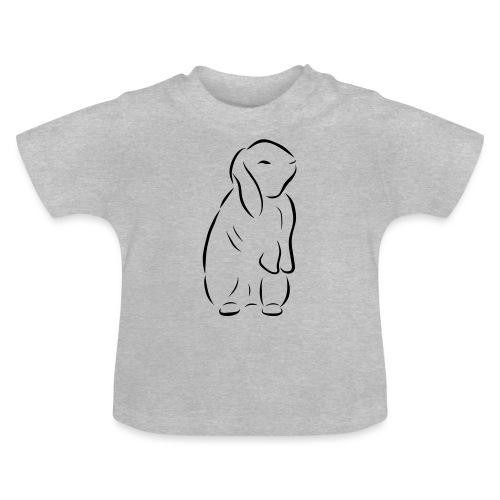 stehendes Häschen Hase Kaninchen Zwergkaninchen - Baby Bio-T-Shirt mit Rundhals