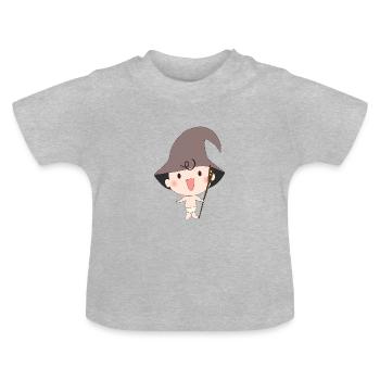 Baby - Baby Organic T-Shirt with Round Neck - heather grey - Front