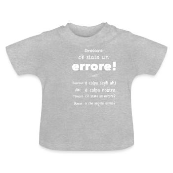 Direttore c'è stato un errore! Soprano Alti Tenori - Baby Bio-T-Shirt mit Rundhals - Grau meliert - Vorne