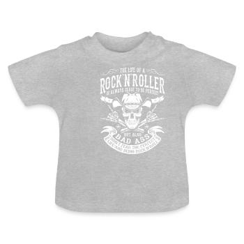 Rock ́n ́Roll Rockabilly Life - T-shirt bio col rond Bébé - gris chiné - Devant