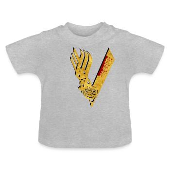 viking - T-shirt bio col rond Bébé - gris chiné - Devant