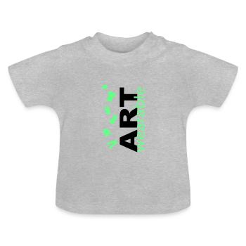 Kunst Kleidungsstück - Baby Bio-T-Shirt mit Rundhals - Grau meliert - Vorne
