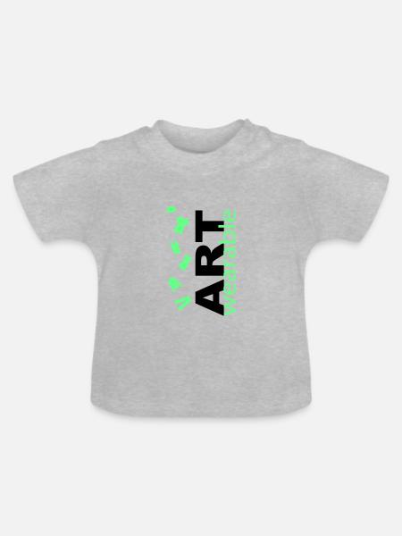 Kunst Kleidungsstück - Baby Bio-T-Shirt mit Rundhals - Grau meliert