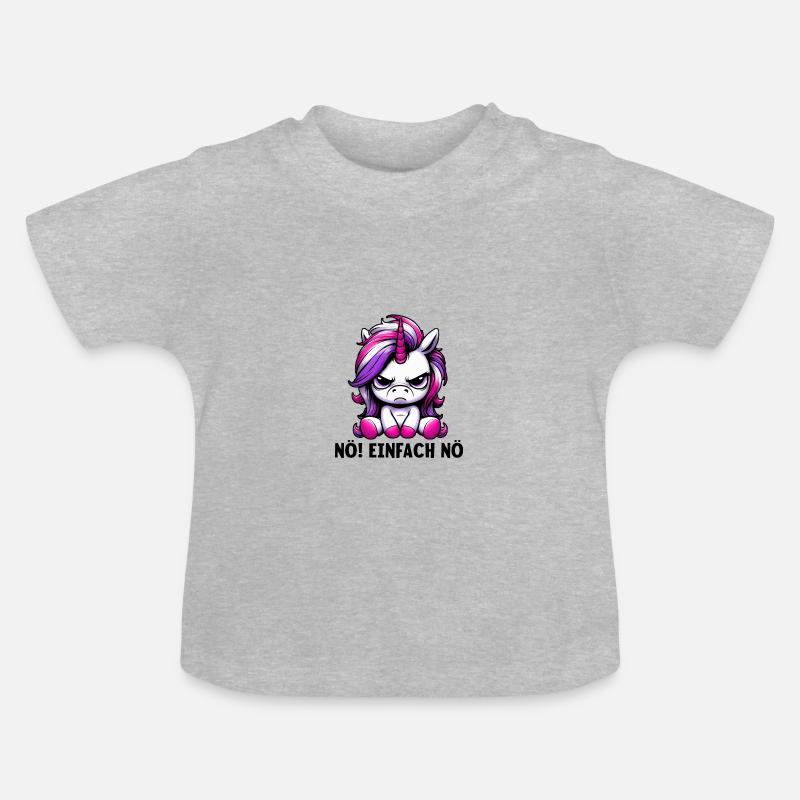 Non, juste pas - T-shirt bio col rond Bébé - gris chiné