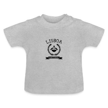 Armoiries de Lisbonne Portugal - T-shirt bio col rond Bébé - gris chiné - Devant