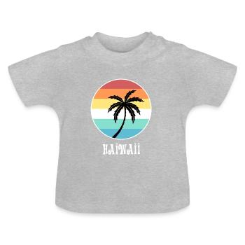 Hawaii - Baby Bio-T-Shirt mit Rundhals - Grau meliert - Vorne