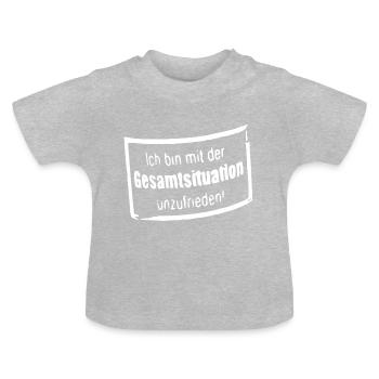 Situation générale - T-shirt bio col rond Bébé - gris chiné - Devant