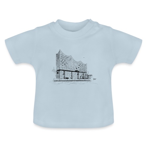 Bronko55 No.05 – Elbphilharmonie Hamburg - Baby Bio-T-Shirt mit Rundhals