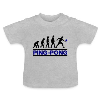 Entwicklung Ping-Pong Ping Pong PingPong - Baby Bio-T-Shirt mit Rundhals - Grau meliert - Vorne