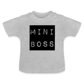 Baby Shirt / Pullover BOSS - Baby Bio-T-Shirt mit Rundhals - Grau meliert - Vorne