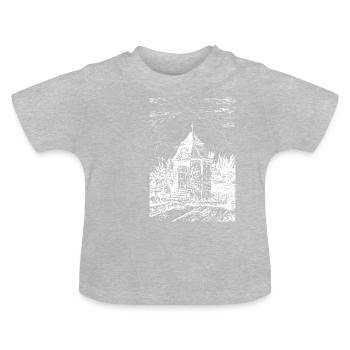 Radevormwald historic garden house - home - Baby Organic T-Shirt with Round Neck - heather grey - Front