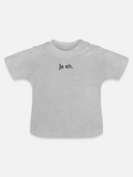 ja eh - Baby Bio-T-Shirt mit Rundhals - Grau meliert