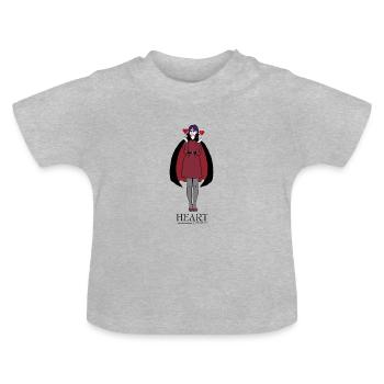 Vampire briseur de cœur - T-shirt bio col rond Bébé - gris chiné - Devant