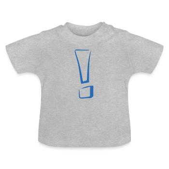 Point d’exclamation bleu - T-shirt bio col rond Bébé - gris chiné - Devant