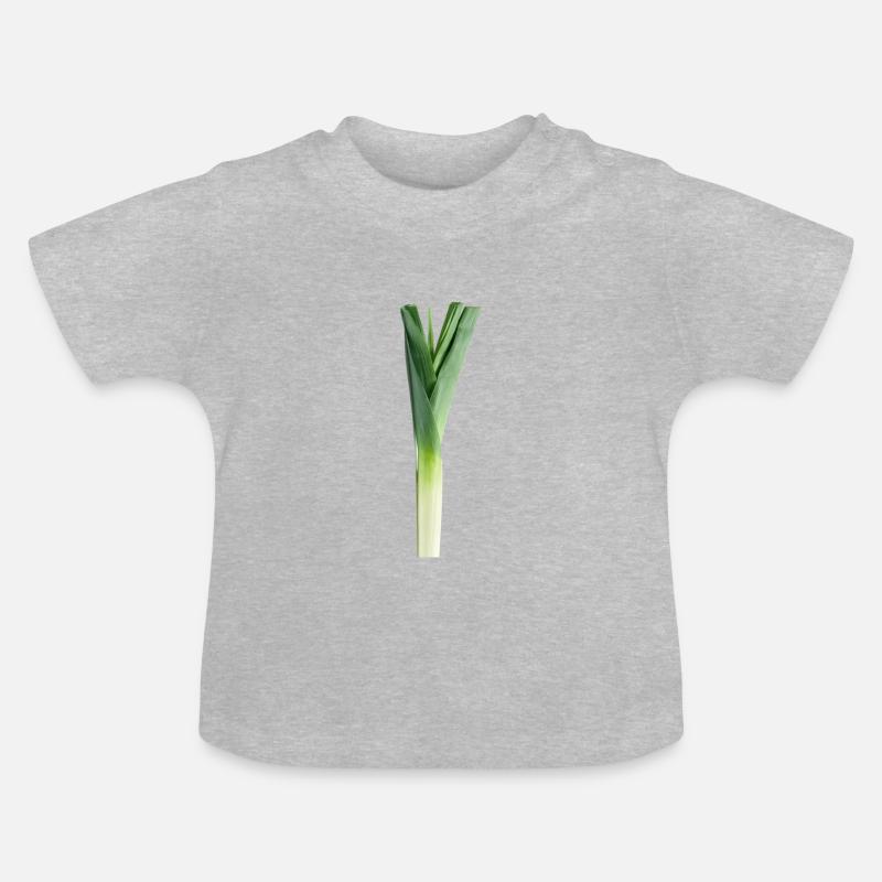 Meme de l'Internet - poireau. - T-shirt bio col rond Bébé - gris chiné