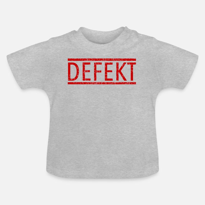 DÉFAUT - T-shirt bio col rond Bébé - gris chiné