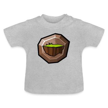 Element: Erde - Baby Bio-T-Shirt mit Rundhals - Grau meliert - Vorne