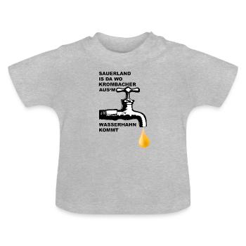 KROMBACHER DU TUBE D'EAU DE SAUERLAND - T-shirt bio col rond Bébé - gris chiné - Devant