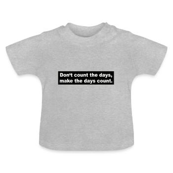 Motivation - T-shirt bio col rond Bébé - gris chiné - Devant