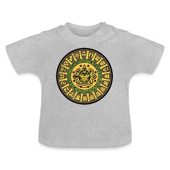 calendrier maya - T-shirt bio col rond Bébé - gris chiné - Devant