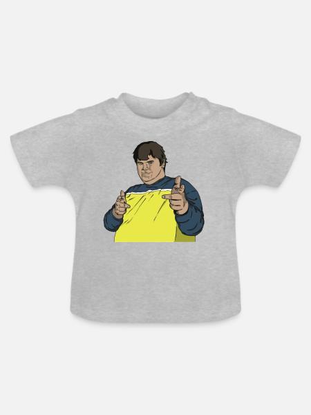 Gros homme - T-shirt bio col rond Bébé - gris chiné