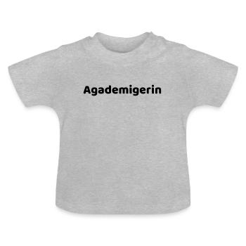 Académicien à Saxon - T-shirt bio col rond Bébé - gris chiné - Devant