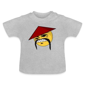 Chinese - Baby Bio-T-Shirt mit Rundhals - Grau meliert - Vorne