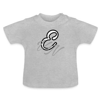 Klassisches EVN Logo Design - Baby Bio-T-Shirt mit Rundhals - Grau meliert - Vorne