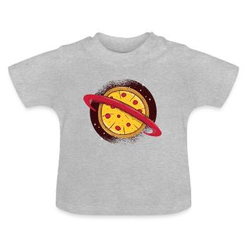 Sky Pizza - T-shirt bio col rond Bébé - gris chiné - Devant