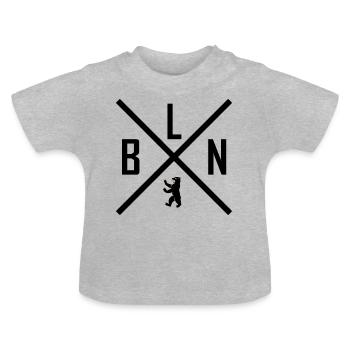 Berlin - T-shirt bio col rond Bébé - gris chiné - Devant
